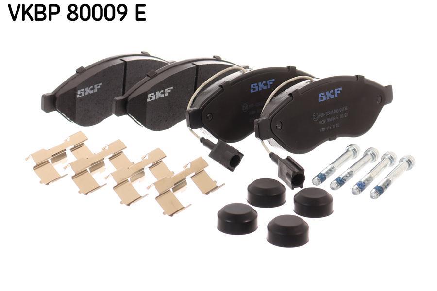 Jeu de 4 plaquettes de frein SKF ref. VKBP 80009 E